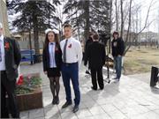 Захоронение праха участника ВОВ  - нашего земляка Одношовина Никифора Васильевича  29 апреля 2015 в поселке Солнечный